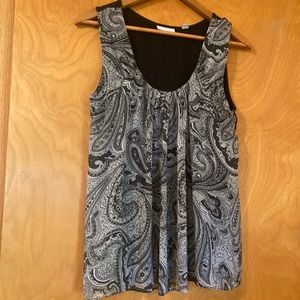 New York and Company black and white tank, size large